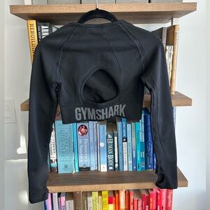 Gymshark Flex Sports Long Sleeve Crop Top - Black/Grey